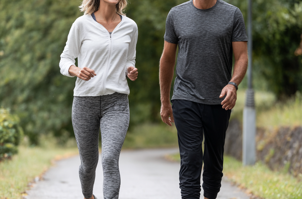 Couple Speed Walking